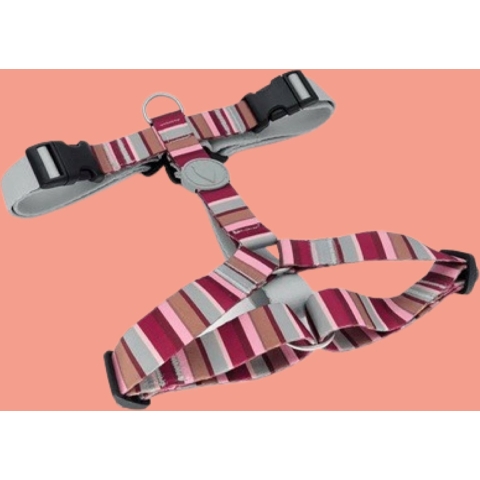 Morso Morso hondentuig y-tuig gerecycled skyline rood / roze