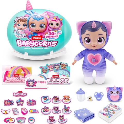 Zuru Babycorn Rainbocorn Pluche Knuffel + Licht en Geluid