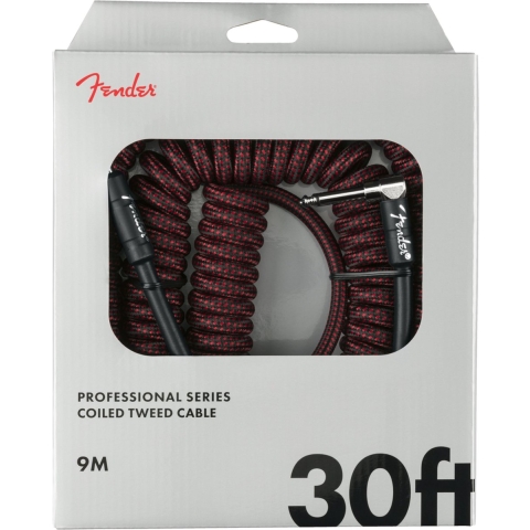 Fender Coil Cable Tweed Rood, Jack - Jack Haaks, 9m