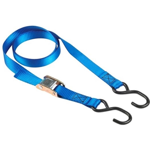 Masterlock Set of 2 spring clamp tie downs 2m with S hooks - colour : blue - 4368EURDAT