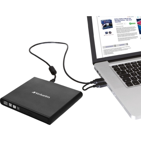 Verbatim 98938 Externe DVD-brander Retail USB-A 2.0 Zwart