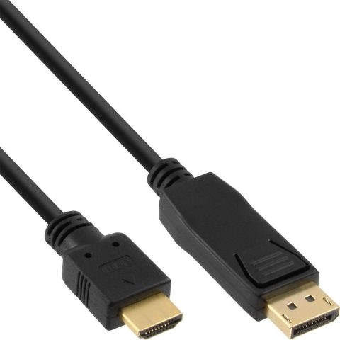 Delock 82587 DisplayPort-kabel DisplayPort / HDMI Aansluitkabel DisplayPort-stekker, HDMI-A-stekker 2 m Zwart Afgeschermd (drievoudig), Vergulde steekcontacten