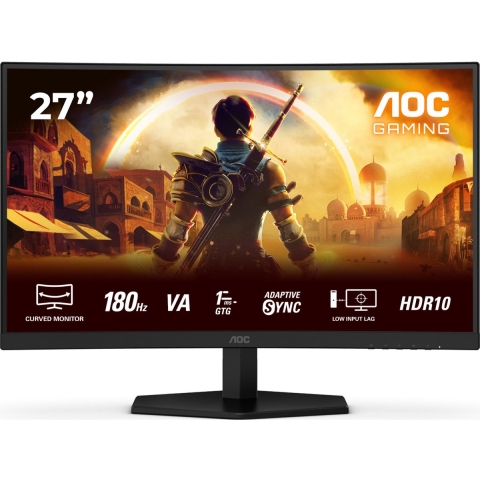 AOC C27G42E 27  Full HD 180 Hz Fast VA Curved Gaming Monitor