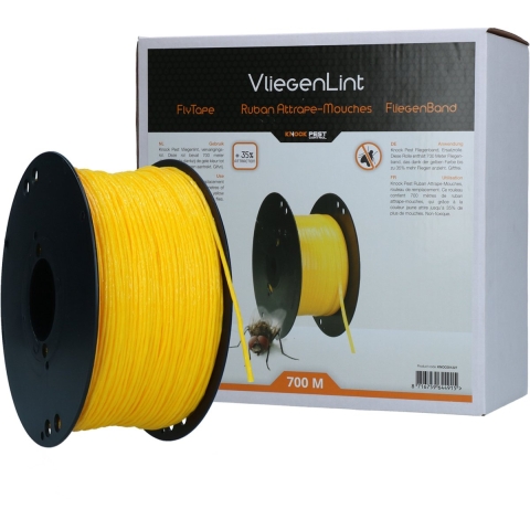 Knock Pest Vliegenlint Vervangingsrol geel 700 m