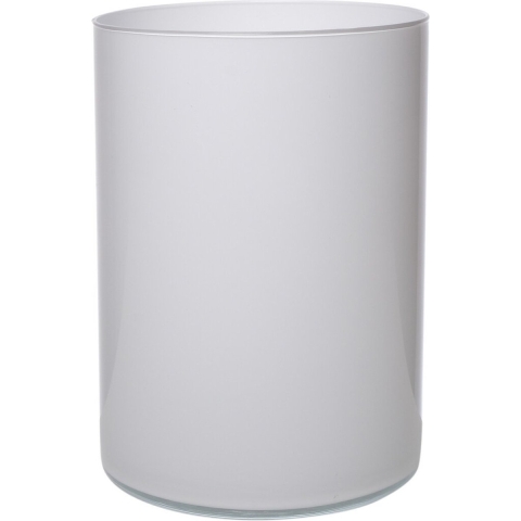 Bloemenvaas Neville - mat wit - glas - D18 x H25 cm -