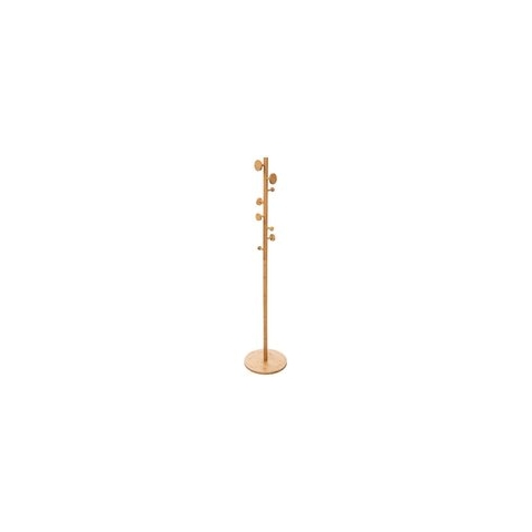5Five Kapstok - lichtbruin - bamboe - staand - 8 haken op verschillende hoogtes - 175 cm -