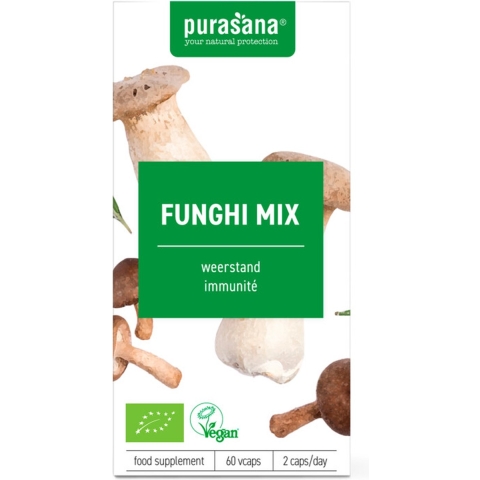Gratis Verzending: Purasana Funghi Mix Bio 60 capsules