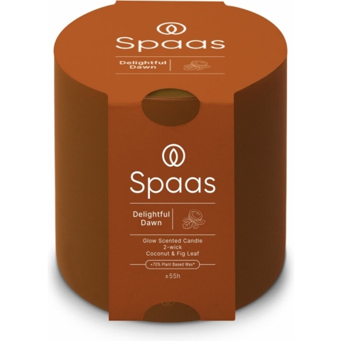 SPAAS Glow Geurkaars 2-wiek Delightful Dawn± 55 branduren