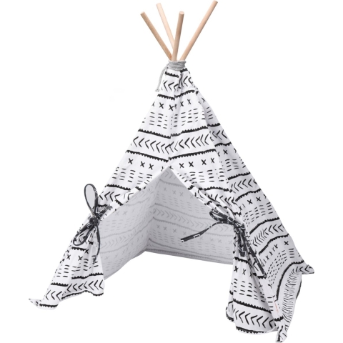 Tipi tent voor katten/huisdieren - Canvas - 56 x 74 cm -