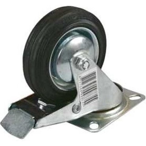 4x Zwenkwiel 75 mm inclusief rem -