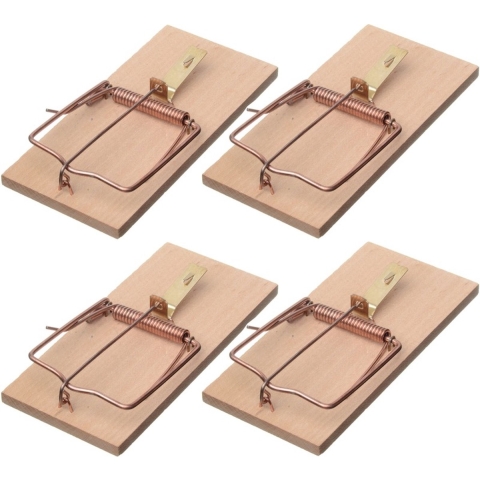 Nature Rattenval - 4x stuks - 17 cm - rattenklemmen - ongediertebestrijding -