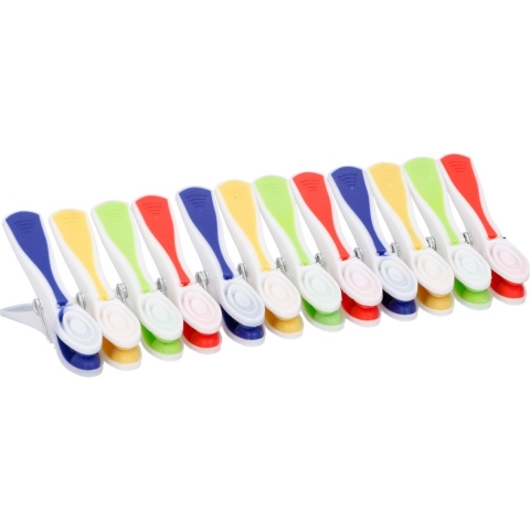 Wasknijpers - 84x stuks - multi-kleur - kunststof - wasspelden -