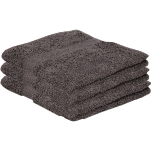 3x Voordelige handdoeken grijs 50 x 100 cm 420 grams -
