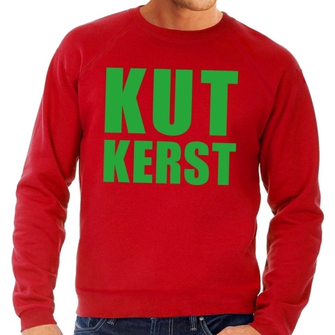 Foute kersttrui Kut Kerst rood voor heren 2XL (56) -