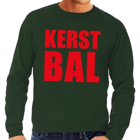 Foute kersttrui Kerst Bal groen voor heren M (50) -