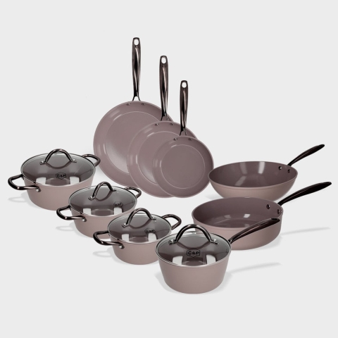 Cook & Pan - Taupe of Mind Pannenset 9-delig