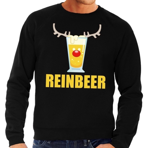 Foute kersttrui Reinbeer zwart voor heren XL (54) -