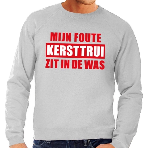 Foute kersttrui in de was grijs voor heren XL (54) -