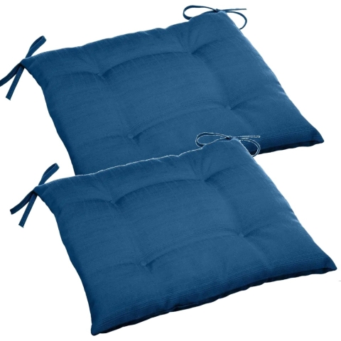 Hesperide tuinstoelkussen - 6x - blauw - uv-bestendig - 40 x 4 cm -