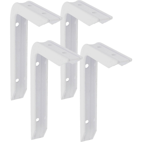 AMIG Plankdrager/planksteun van aluminium - 4x - gelakt wit - H200 x B150 mm - heavy support -