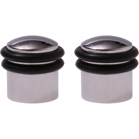 Protect-it Deurstopper/deurbuffer Triton - 2x - D30mm - inclusief schroeven - verchroomd -