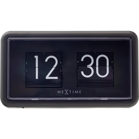 NeXtime NE-5228ZW Flipklok 18x10x7 cm Zwart