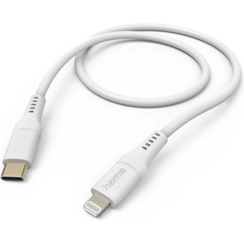 Hama Oplaadkabel Flexible USB-C - Lightning 1,5 M Silicone Wit
