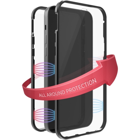 Black Rock Cover 360° Glass Voor Apple IPhone 13 Pro Max Zwart