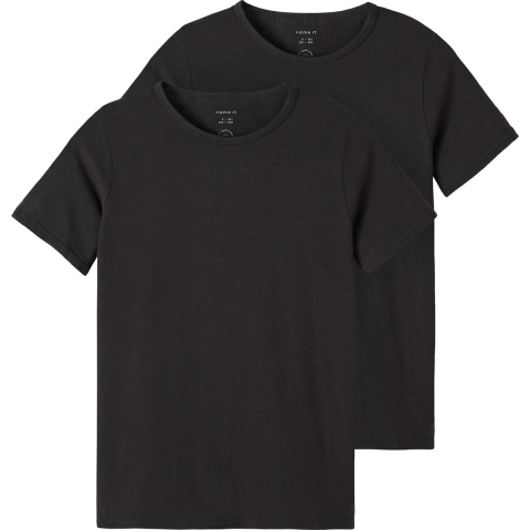Name It T-Shirt - Noos - NkmT-shirt - 2-pack - Zwart - Name It - 13-14 jaar (158-164) - T-Shirt