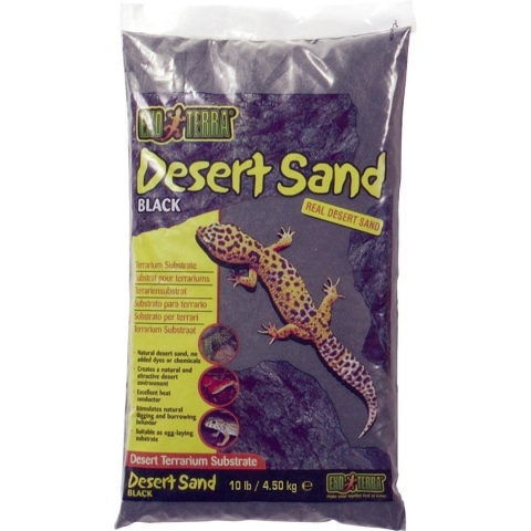 Exo Terra Woestijnzand - Bodembedekking - 4,5 kg -Zwart