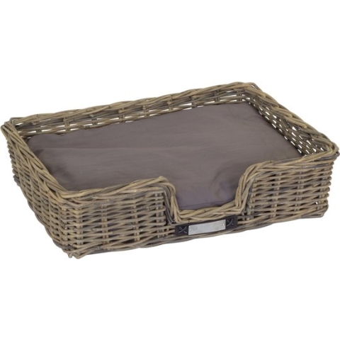 Happy-House Rieten Hondenmand -  M - 70 x 50 cm - Incl. kussen
