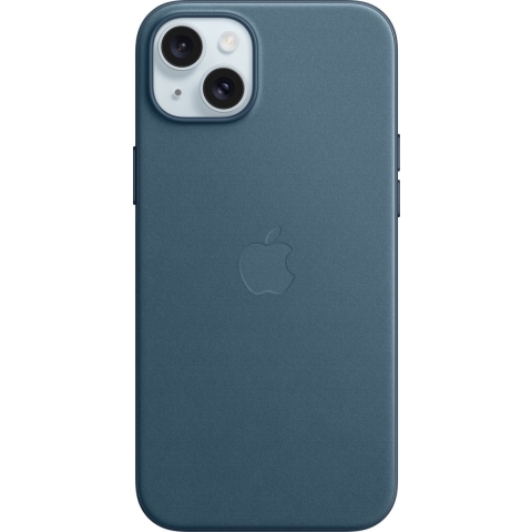 Apple Finewoven Case Backcover Apple iPhone 15 Plus Pacific-blauw Inductieve lading, Stootbestendig