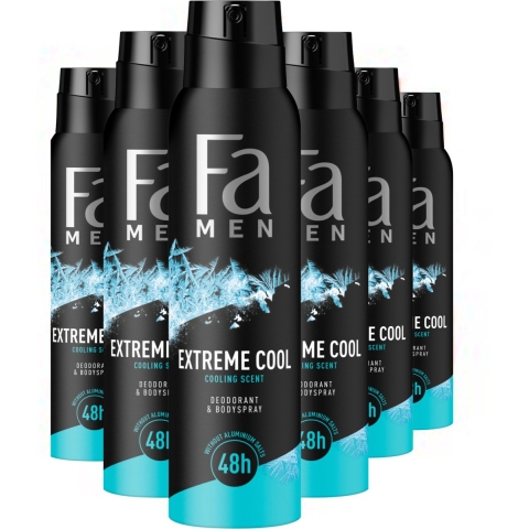 6x Fa Men Deodorant Spray Extreme Cool 150 ml