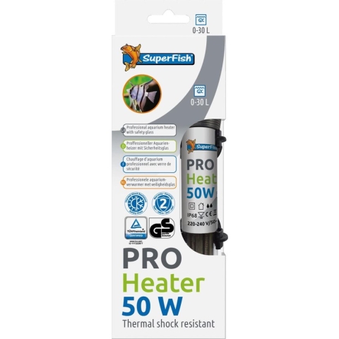 Superfish Pro Heater 50W - 0-30L - 17cm - Aquariumverwarming