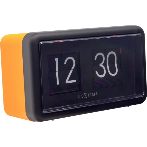 NeXtime NE-5228OR Flipklok 18x10x7 cm Oranje/Zwart