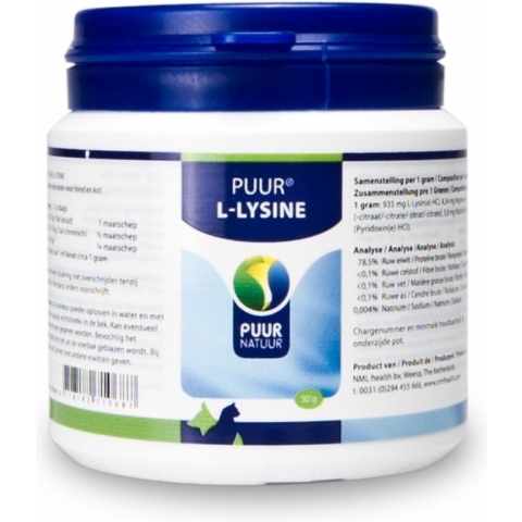Puur l-lysine compleet voor hond en kat - 1 st à 50 gr