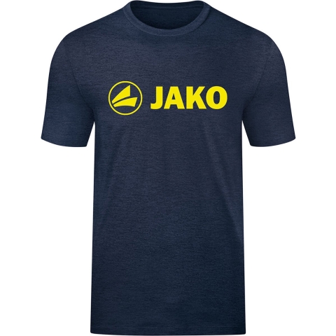 JAKO 6160 T-Shirt Promo - Marine Gemeleerd/Fluo Citroen - M