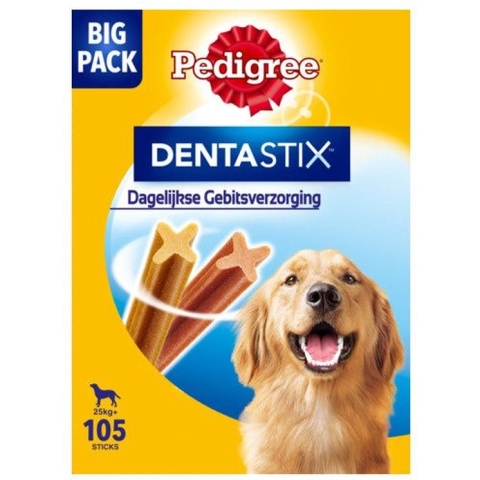 Pedigree Dentastix Kauwstaven - Gebitsverzorgende Hondensnacks - Maxi - 105 stuks