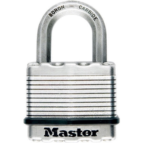Masterlock 45mm treated steel body for weather resistance - 38mm octagonal boron- - M1EURDLF