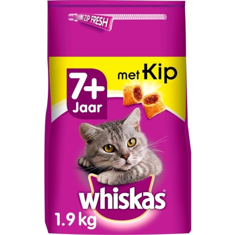 Whiskas Droog Senior Kip 1,9 kg