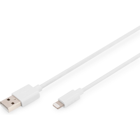 Digitus Apple iPad/iPhone/iPod Aansluitkabel [1x USB, USB-A 2.0 stekker - 1x Apple dock-stekker Lightning] 1.00 m Wit