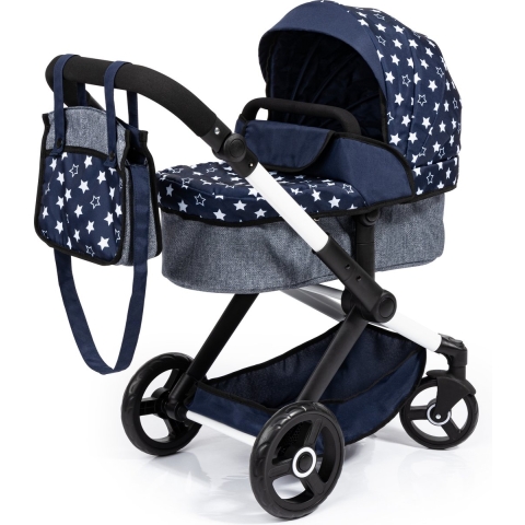 Bayer Design - Combi Poppenwagen Xeo, tas, blauw, sterren