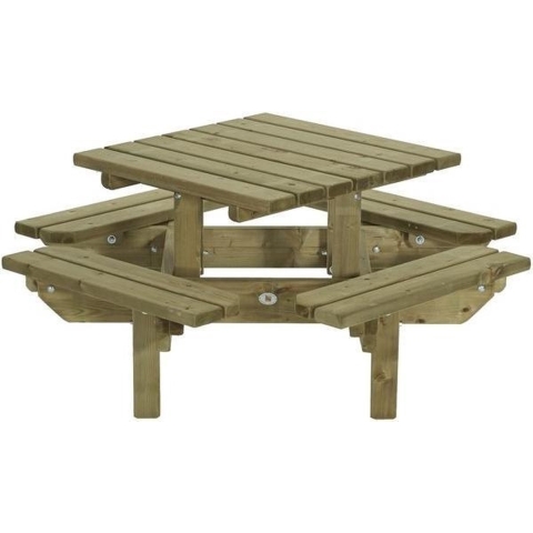 Kinderpicknicktafel vierkant - Talen buitenmeubelen