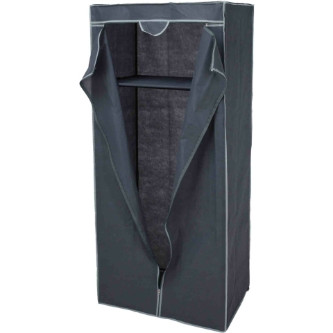 Mobiele opvouwbare kledingkast - grijs - 160 cm -