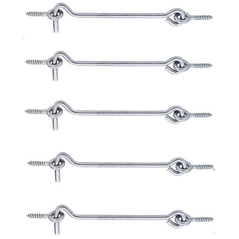 5x stuks windhaak / windhaken verzinkt staal 20 x 0,6 cm -