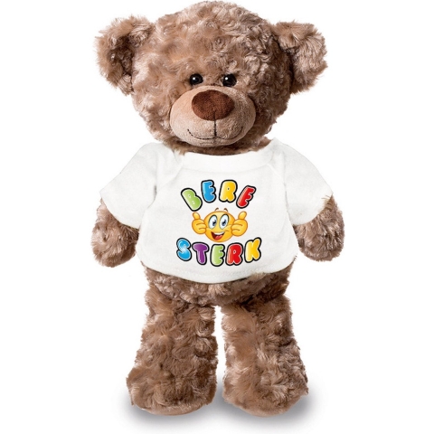 Beterschap teddybeer voor kind - beresterk - 24 cm - beterschap/cadeau knuffelbeer -