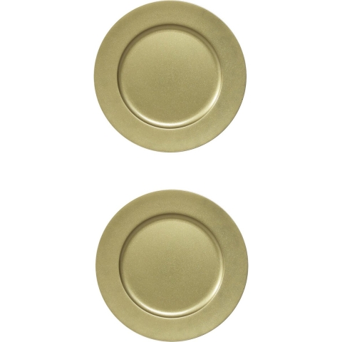 4x stuks diner borden/onderborden goud met glitters 33 cm -