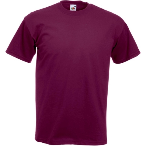 Set van 3x stuks basic bordeaux rood t-shirt voor heren, maat: XL (42/54) -