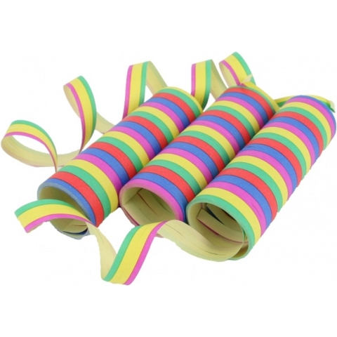 Gekleurde serpentine 21x rollen -