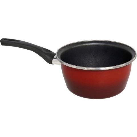 Steelpan/sauspan rood anti-aanbak 16 cm -